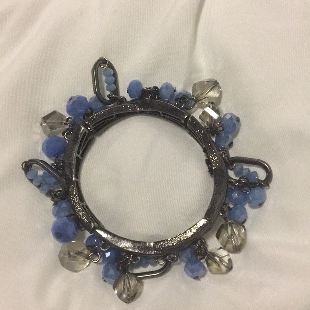 Fun silver and blue bracelet